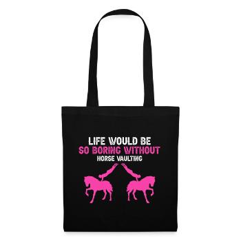 Vaulting Acrobatics Design and Equestrian Horse - Tote Bag - black - Front