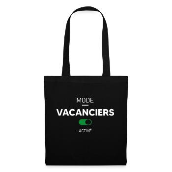 mode vacances activé - Cadeau vacance - Sac en tissu - noir - Devant