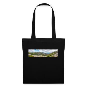 Rock Formations Lysefjord landscape Prekestolen - Tote Bag - black - Front