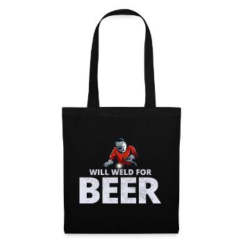 Welding Welder Metal Construction Ironworker Beer - Tote Bag - black - Front