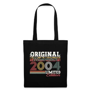 Cadeau original du 18e anniversaire de novembre 2004 - Sac en tissu - noir - Devant