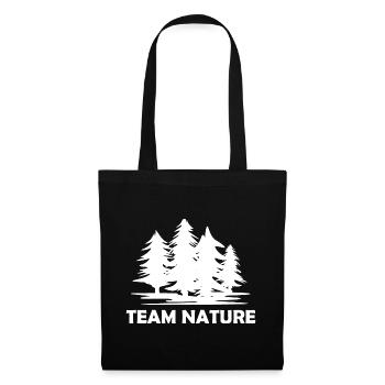 team nature Symbol Logo Wald Natur Illustration - Stoffbeutel - Schwarz - Vorne