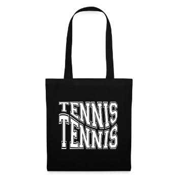 Tennis, joueur de tennis, fan de tennis - Sac en tissu - noir - Devant