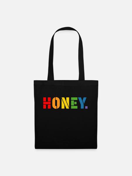 Rainbow shirt HONEY - Stoffbeutel - Schwarz