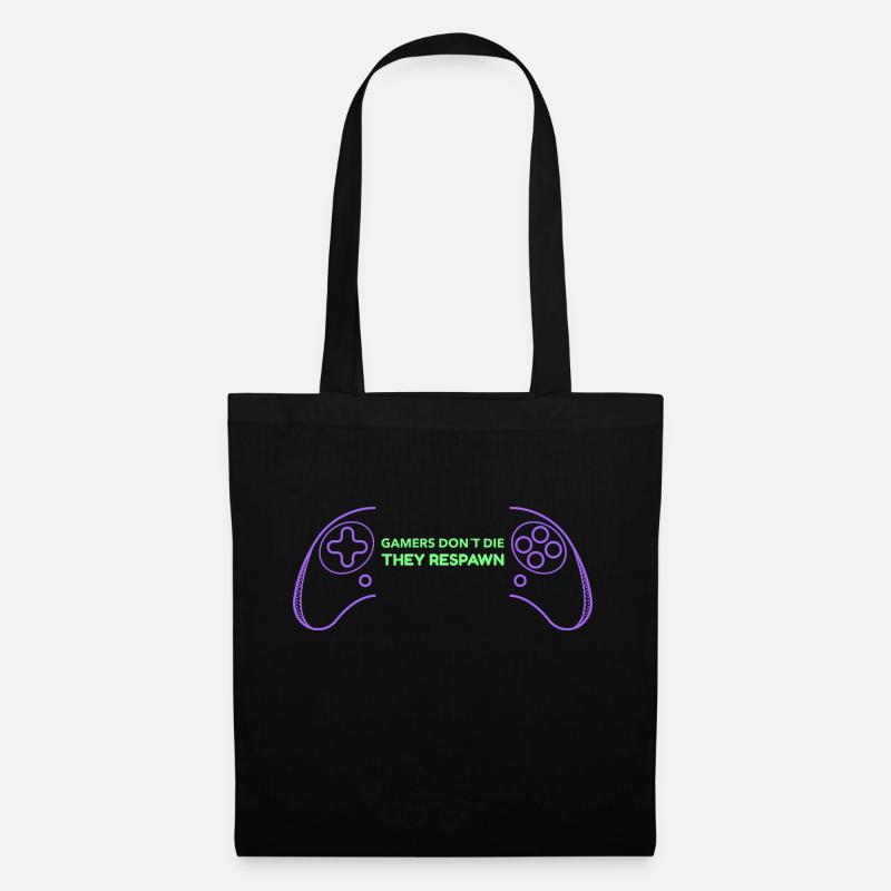 Gamers don´t die - Stoffbeutel - Schwarz