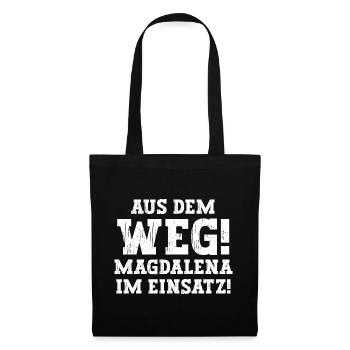 Magdalena Lustiger Spruch Vorname Name Magdalena - Stoffbeutel - Schwarz - Vorne