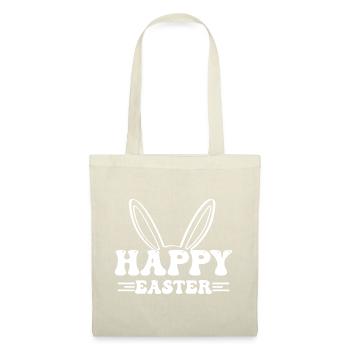 Joyeuses Pâques - Oreilles de lapin de Pâques - Sac en tissu - nature - Devant