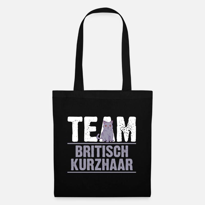 Britisch Kurzhaar Katze - Stoffbeutel - Schwarz