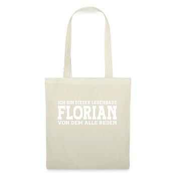 Florian - Florian Prénom Nom Saying - Sac en tissu - nature - Devant