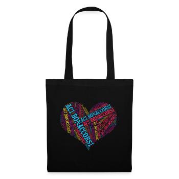 Sicily t-shirt Aci Bonaccorsi heart world cloud - Tote Bag - black - Front