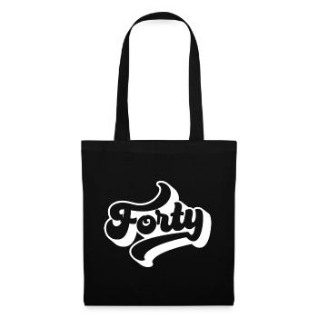 Forty 40th Birthday Men Women 40 Years Old - Tote Bag - black - Front