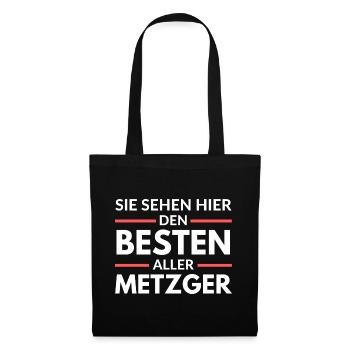Sie sehen hier den Besten aller Metzger - Stoffbeutel - Schwarz - Vorne