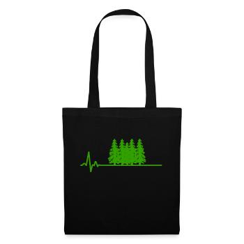 Forest Heartbeat Tree Forester - Tote Bag - black - Front