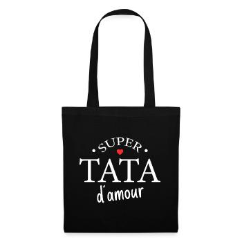 Super Tata D'amour - Sac en tissu - noir - Devant