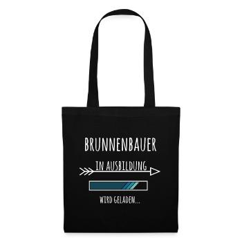 Brunnenbauer Ausbildung Geschenk - Stoffbeutel - Schwarz - Vorne