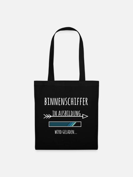Binnenschiffer Ausbildung Beruf Geschenk - Stoffbeutel - Schwarz