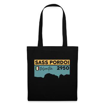 Sass Pordoi Randonnée Pordoi Pic Sella Dolomites - Sac en tissu - noir - Devant