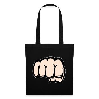 Fist hand icon front - Tote Bag - black - Front