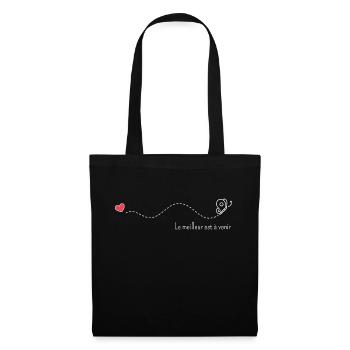 Le meilleur est à venir - Sac en tissu - noir - Devant