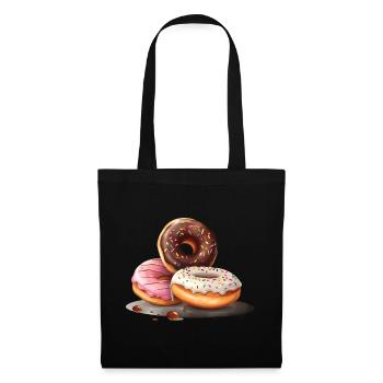 Donut für einen Donut-Liebhaber - Stoffbeutel - Schwarz - Vorne