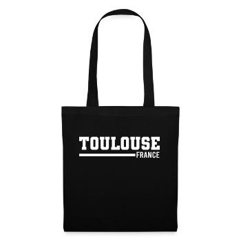Toulouse | Frankreich - Stoffbeutel - Schwarz - Vorne
