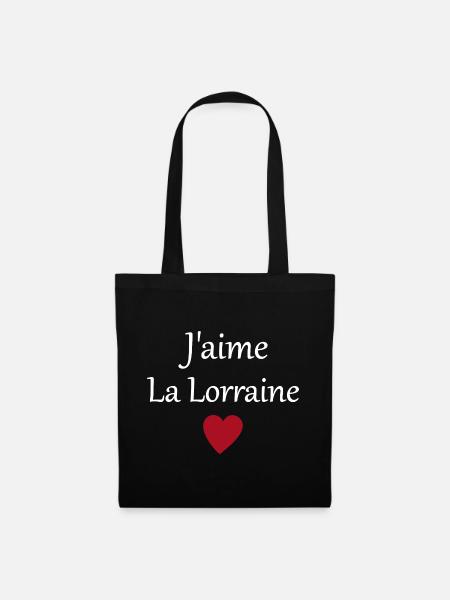 J'aime La Lorraine - Sac en tissu - noir