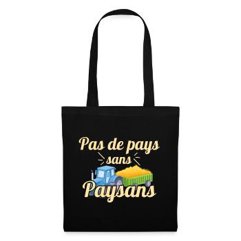 Pas de pays sans paysans - Sac en tissu - noir - Devant