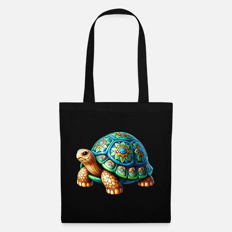 Schildkröte - Stoffbeutel - Schwarz