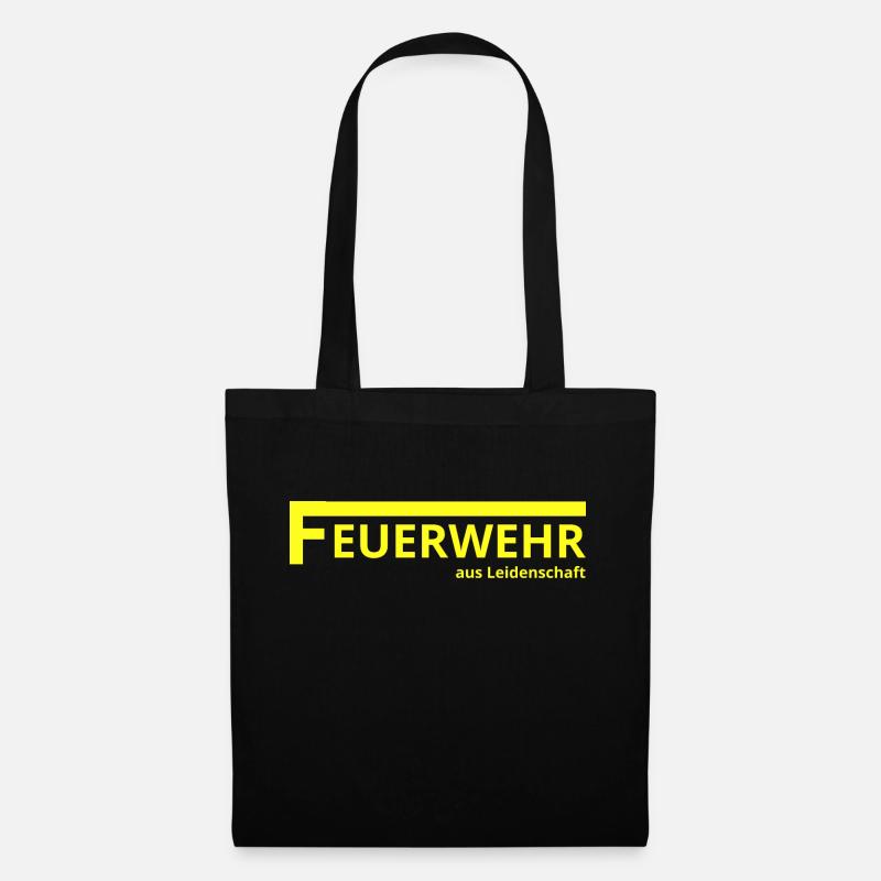 Pompier avec passion - Sac en tissu - noir