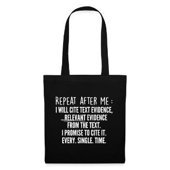 Prove It Funny Cite Text Evidence English Students - Tote Bag - black - Front