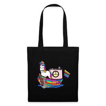 Rainbow Unicorns Sailors Rainbow Flag - Tote Bag - black - Front