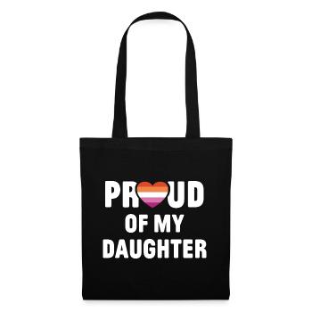 Mois de la fierté LGBT - Fier de ma fille - Sac en tissu - noir - Devant