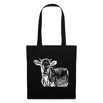 Personalized Cow T-Shirt Gift for Farmers - Tote Bag - black - Front