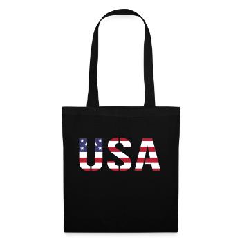 United States in the colors of the American flag flag flag - Tote Bag - black - Front