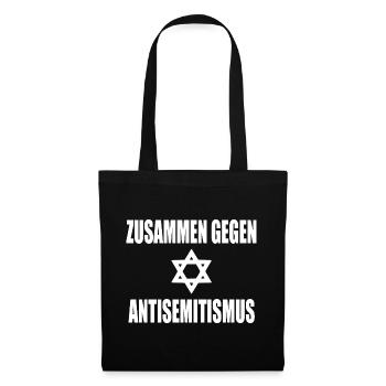 zusammen gegen antisemitismus - Stoffbeutel - Schwarz - Vorne