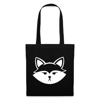 Grimmiger niedlicher Fuchs - Stoffbeutel - Schwarz - Vorne