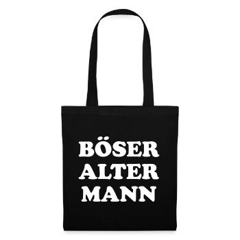 Böser Alter Mann - Stoffbeutel - Schwarz - Vorne