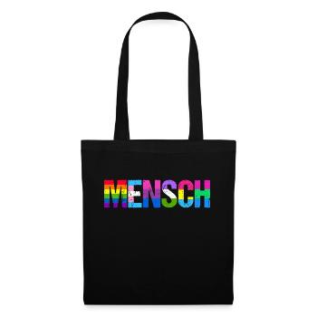 Mensch Pride Month LGBT LGBTQ - Stoffbeutel - Schwarz - Vorne