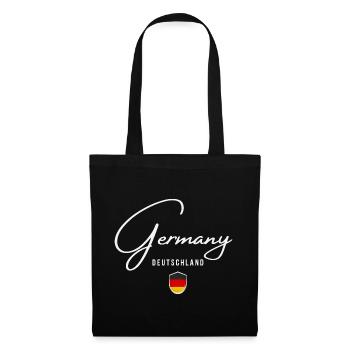 Allemagne, design minimaliste élégant - Sac en tissu - noir - Devant