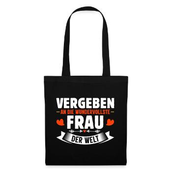 Malle VERGEBEN AN DIE WUNDERVOLLSTE FRAU - Stoffbeutel - Schwarz - Vorne