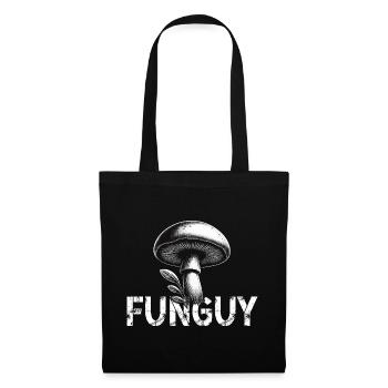 Design champignon avec lettrage - Sac en tissu - noir - Devant