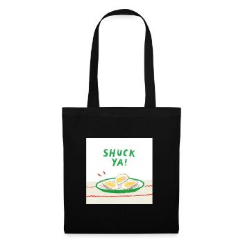 Design drôle d’huître - Sac en tissu - noir - Devant