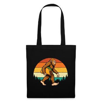 Bigfoot Trägt Taco Lustiges Fiesta Mashup - Stoffbeutel - Schwarz - Vorne