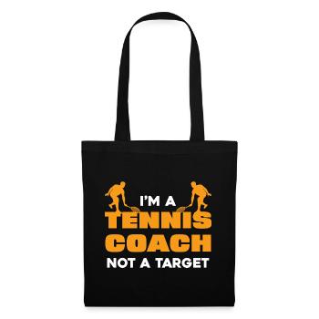 Je suis un entraîneur de tennis, pas un objectif - Sac en tissu - noir - Devant