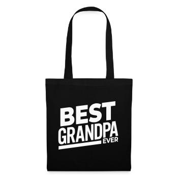 Best Grandpa Ever - Bester Opa - Stoffbeutel - Schwarz - Vorne