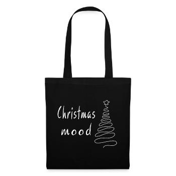 Christmas Mood Shirt | Weihnachtsstimmung Geschenk - Stoffbeutel - Schwarz - Vorne