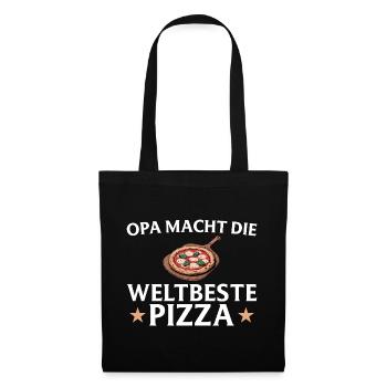 Pizza baker - Grandpa makes the world's best pizza - Tote Bag - black - Front