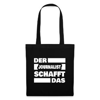 journaliste - Sac en tissu - noir - Devant