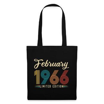 60-årsdag februari 1966 60 år gammal retro - Tygväska - svart - Fram