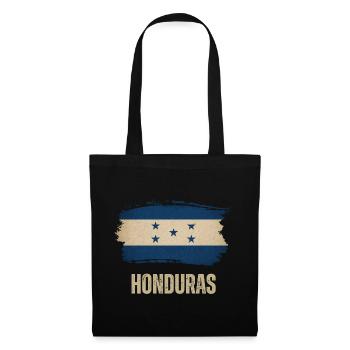 Flag of Honduras grunge, I love Honduras - Tote Bag - black - Front